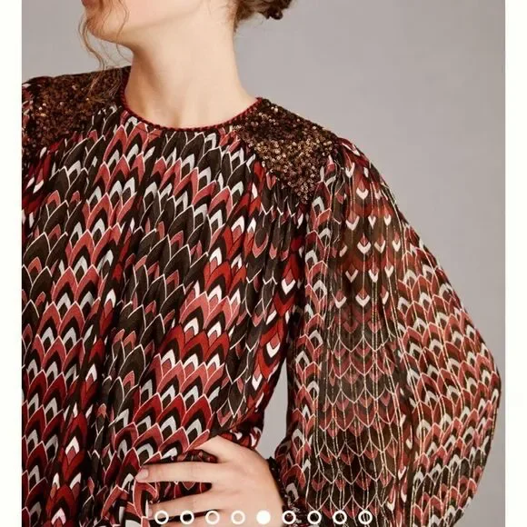 Bl-nk Sequin-Embellished Blouse